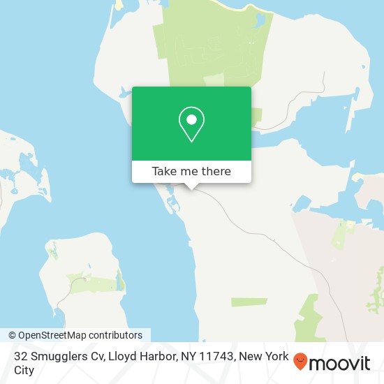 Mapa de 32 Smugglers Cv, Lloyd Harbor, NY 11743