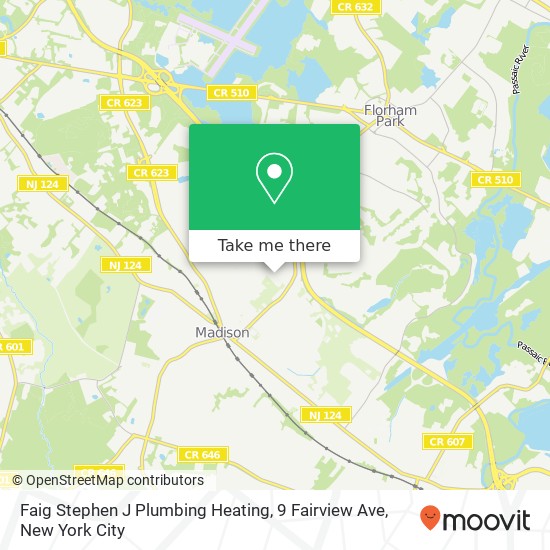 Mapa de Faig Stephen J Plumbing Heating, 9 Fairview Ave