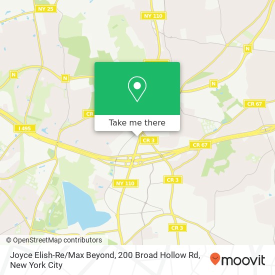 Mapa de Joyce Elish-Re / Max Beyond, 200 Broad Hollow Rd