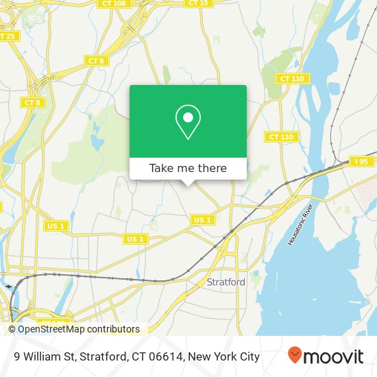 Mapa de 9 William St, Stratford, CT 06614