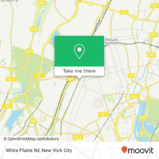 Mapa de White Plains Rd, Bronx, NY 10466