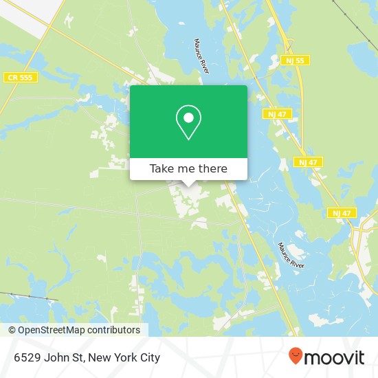Mapa de 6529 John St, Millville, NJ 08332