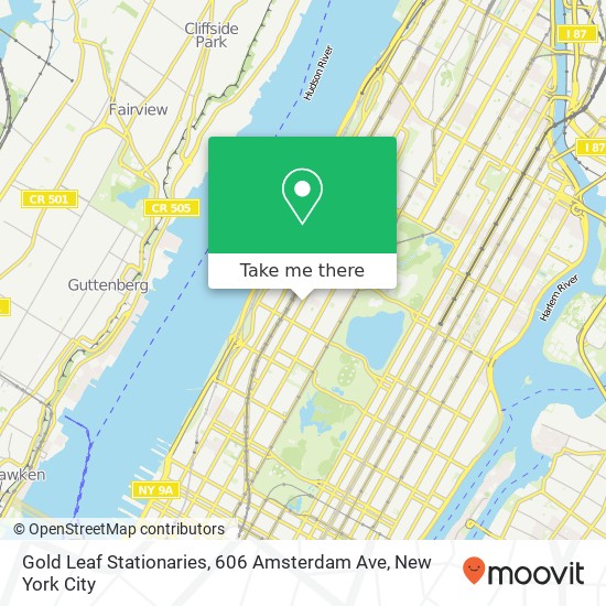 Gold Leaf Stationaries, 606 Amsterdam Ave map