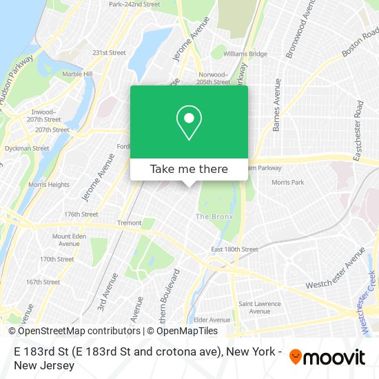 Mapa de E 183rd St (E 183rd St and crotona ave)
