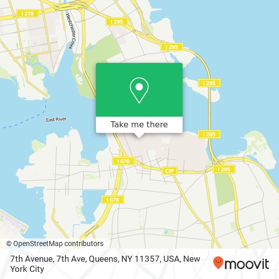 Mapa de 7th Avenue, 7th Ave, Queens, NY 11357, USA