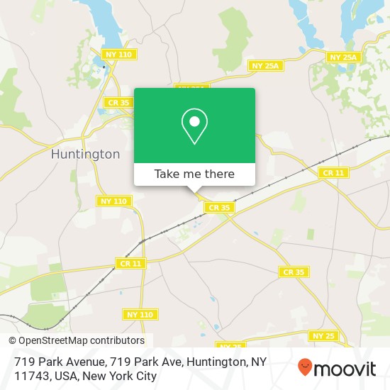 Mapa de 719 Park Avenue, 719 Park Ave, Huntington, NY 11743, USA