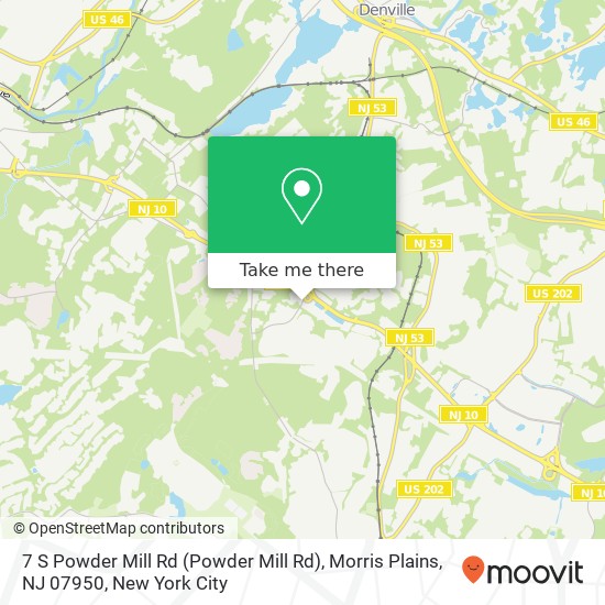 7 S Powder Mill Rd (Powder Mill Rd), Morris Plains, NJ 07950 map