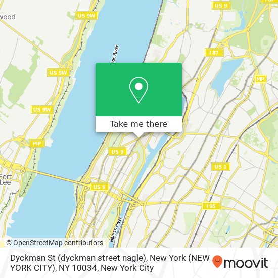 Dyckman St (dyckman street nagle), New York (NEW YORK CITY), NY 10034 map