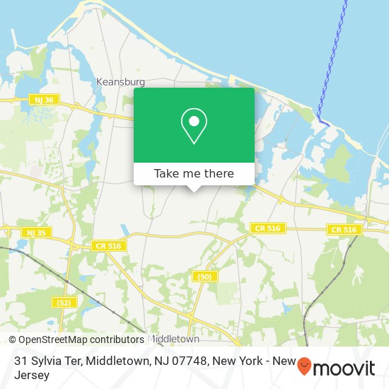 Mapa de 31 Sylvia Ter, Middletown, NJ 07748