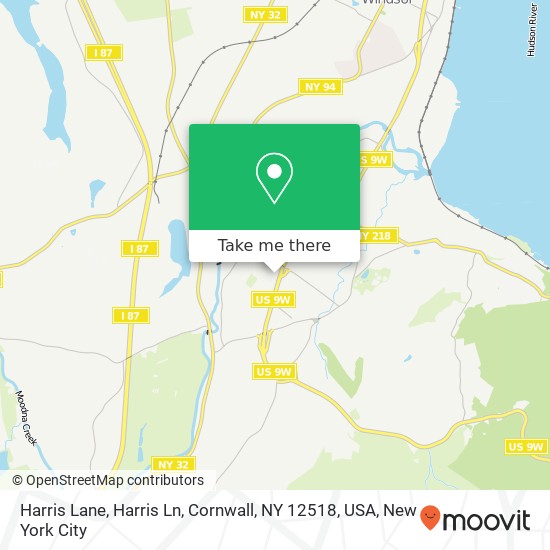 Mapa de Harris Lane, Harris Ln, Cornwall, NY 12518, USA
