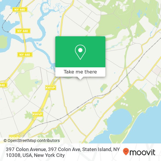 397 Colon Avenue, 397 Colon Ave, Staten Island, NY 10308, USA map