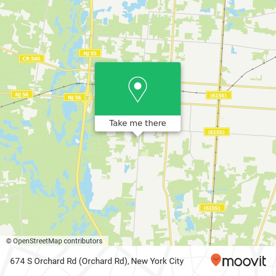 Mapa de 674 S Orchard Rd (Orchard Rd), Vineland, NJ 08360