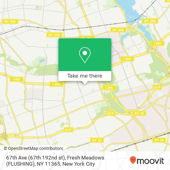 67th Ave (67th 192nd st), Fresh Meadows (FLUSHING), NY 11365 map