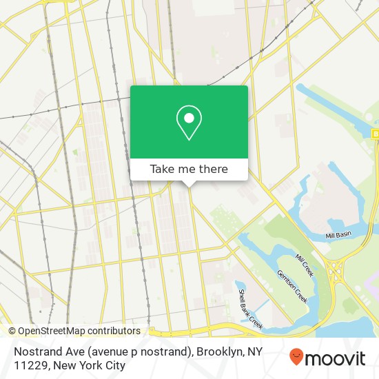 Nostrand Ave (avenue p nostrand), Brooklyn, NY 11229 map