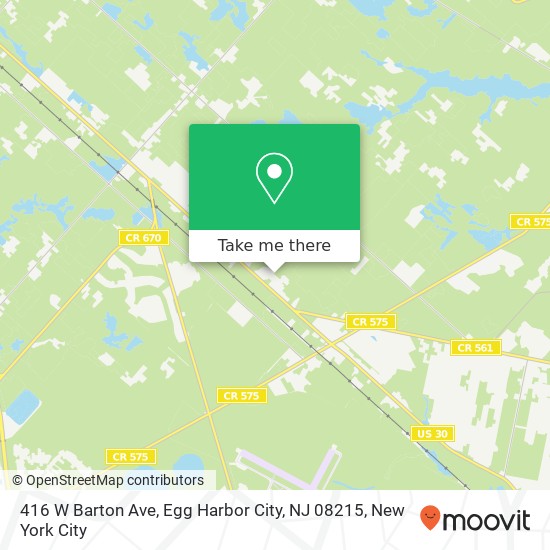 416 W Barton Ave, Egg Harbor City, NJ 08215 map