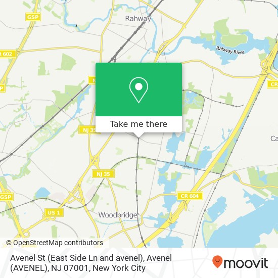 Avenel St (East Side Ln and avenel), Avenel (AVENEL), NJ 07001 map