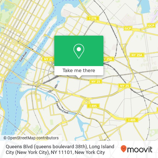 Queens Blvd (queens boulevard 38th), Long Island City (New York City), NY 11101 map