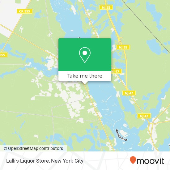 Mapa de Lalli's Liquor Store, 1428 E Buckshutem Rd