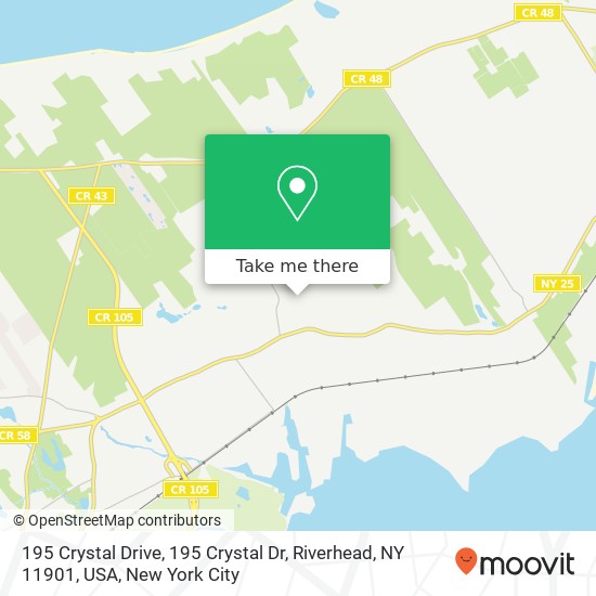 195 Crystal Drive, 195 Crystal Dr, Riverhead, NY 11901, USA map