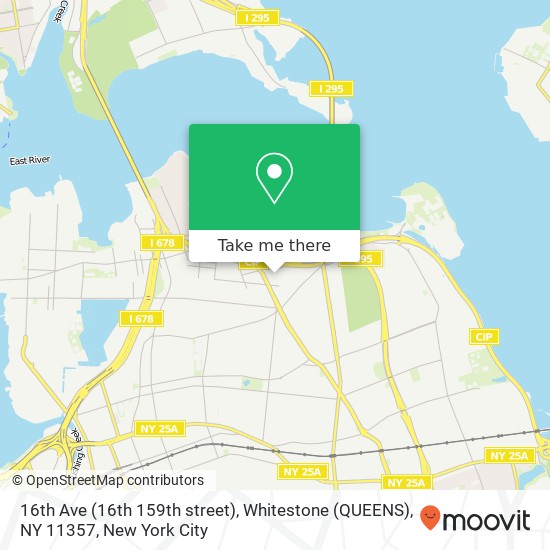 Mapa de 16th Ave (16th 159th street), Whitestone (QUEENS), NY 11357
