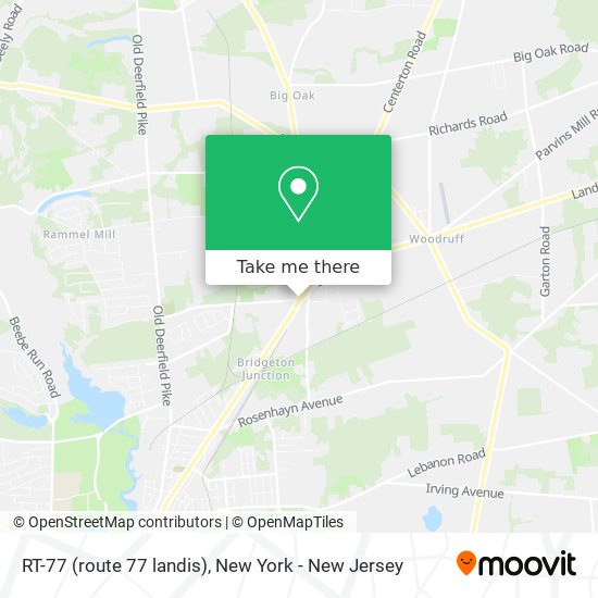 Mapa de RT-77 (route 77 landis)