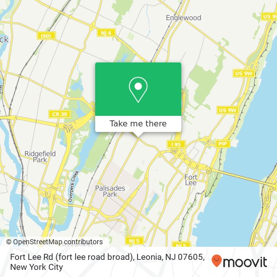Fort Lee Rd (fort lee road broad), Leonia, NJ 07605 map