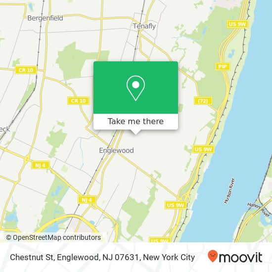 Mapa de Chestnut St, Englewood, NJ 07631