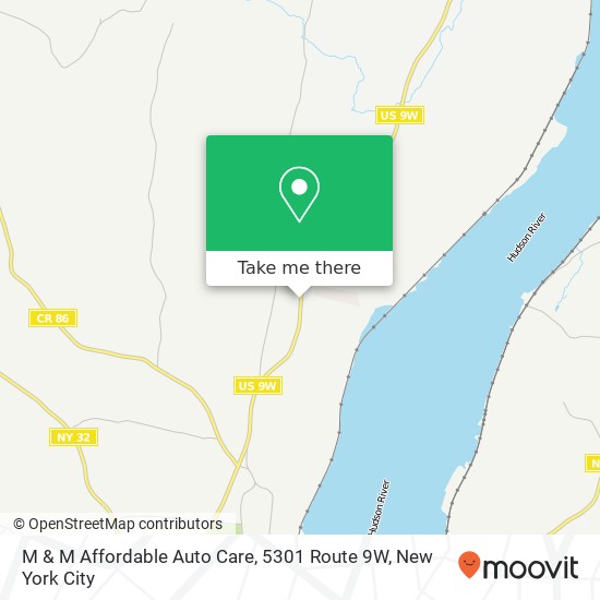 Mapa de M & M Affordable Auto Care, 5301 Route 9W