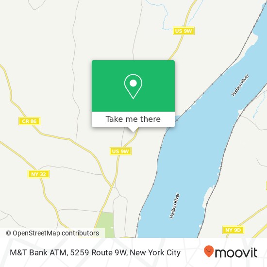 Mapa de M&T Bank ATM, 5259 Route 9W