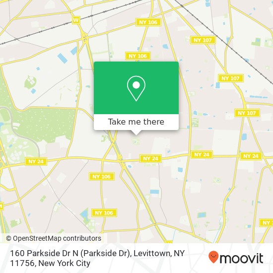 160 Parkside Dr N (Parkside Dr), Levittown, NY 11756 map