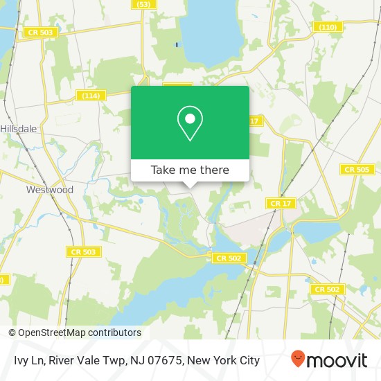 Ivy Ln, River Vale Twp, NJ 07675 map