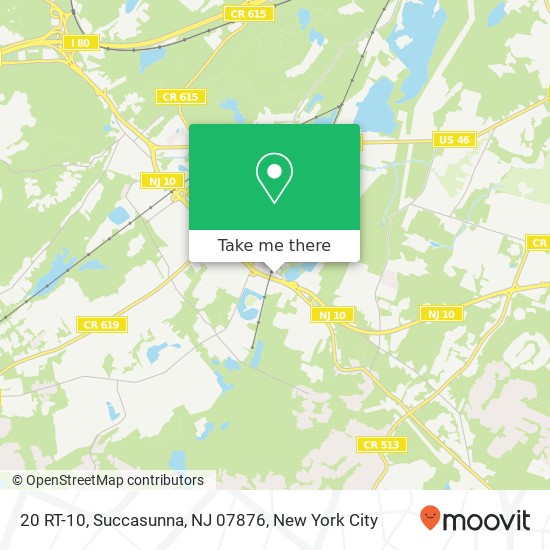 Mapa de 20 RT-10, Succasunna, NJ 07876