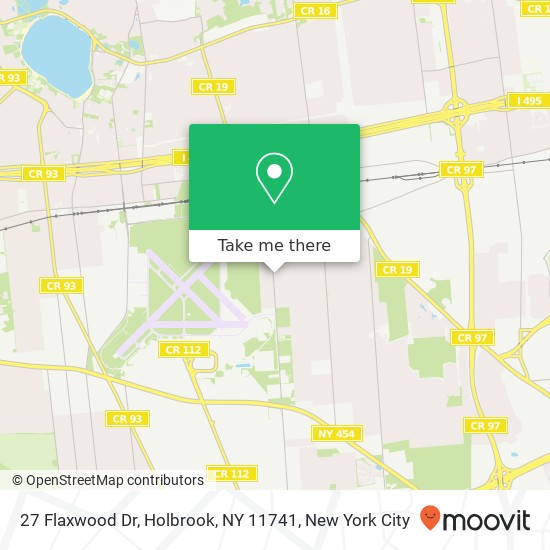 Mapa de 27 Flaxwood Dr, Holbrook, NY 11741
