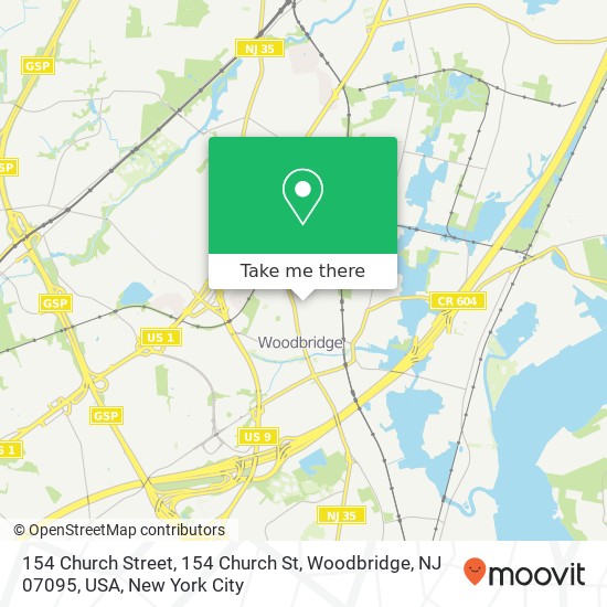 154 Church Street, 154 Church St, Woodbridge, NJ 07095, USA map