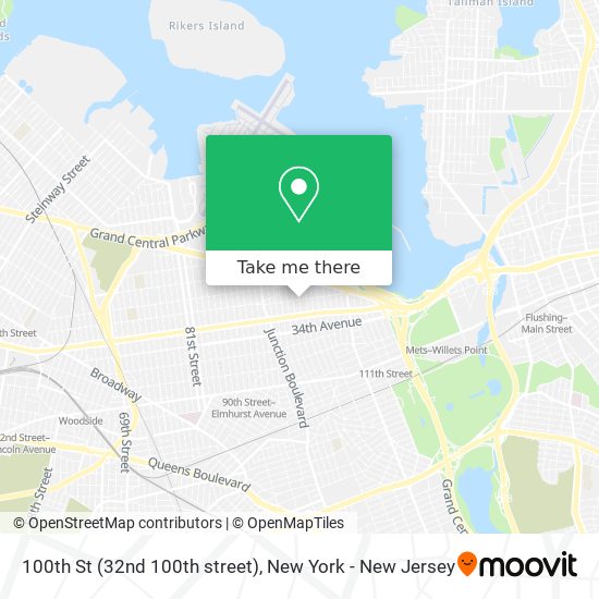 Mapa de 100th St (32nd 100th street)