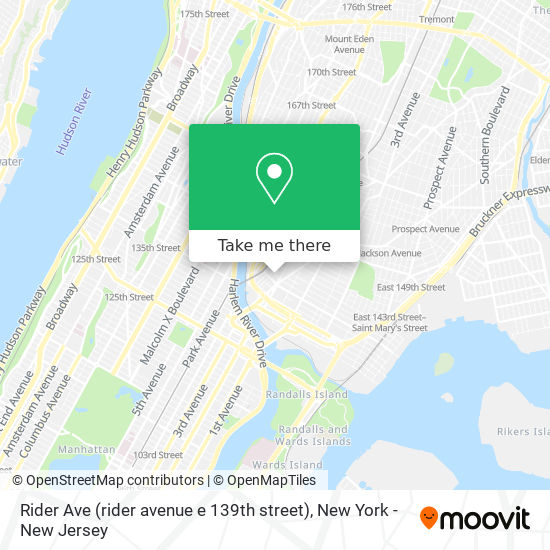 Mapa de Rider Ave (rider avenue e 139th street)