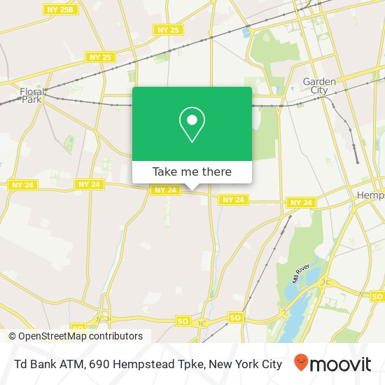 Mapa de Td Bank ATM, 690 Hempstead Tpke