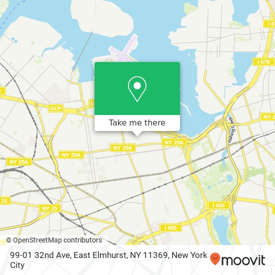 Mapa de 99-01 32nd Ave, East Elmhurst, NY 11369