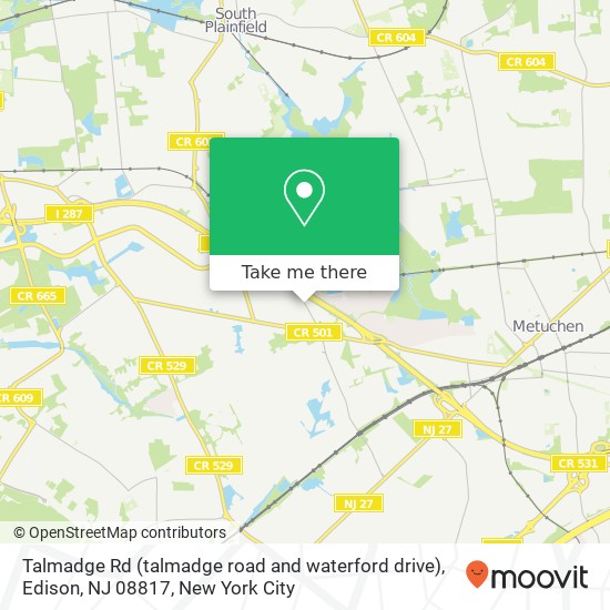 Talmadge Rd (talmadge road and waterford drive), Edison, NJ 08817 map