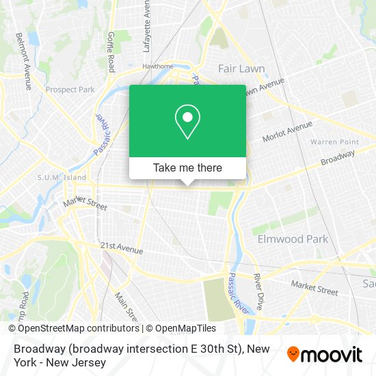 Broadway (broadway intersection E 30th St) map