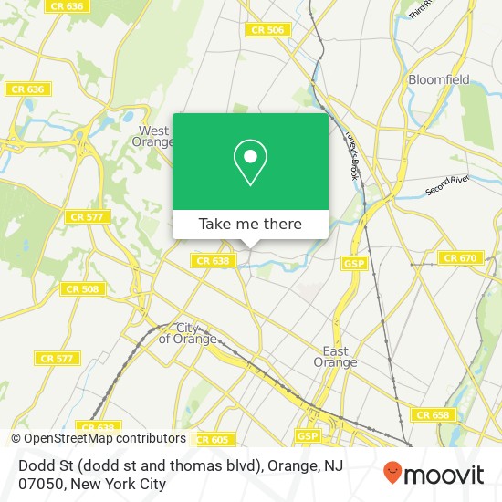 Dodd St (dodd st and thomas blvd), Orange, NJ 07050 map