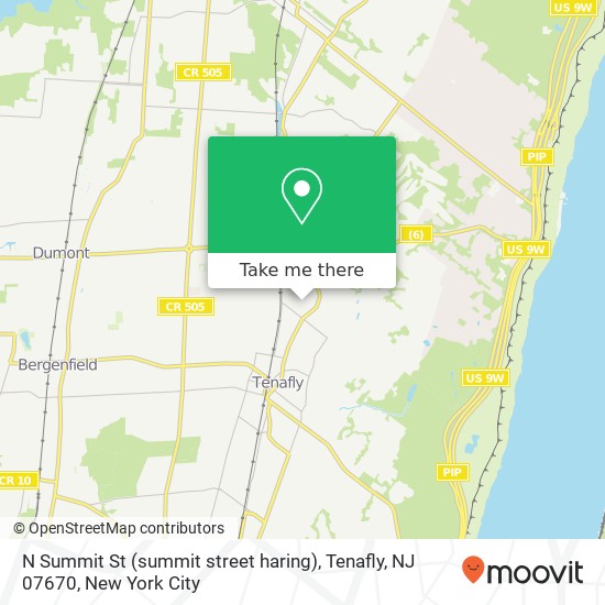 Mapa de N Summit St (summit street haring), Tenafly, NJ 07670