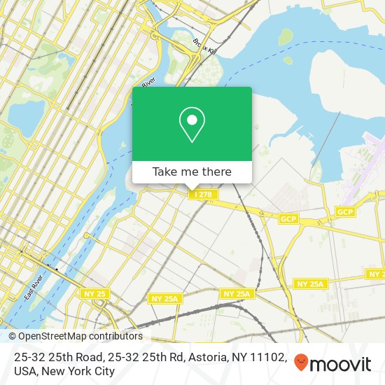 Mapa de 25-32 25th Road, 25-32 25th Rd, Astoria, NY 11102, USA