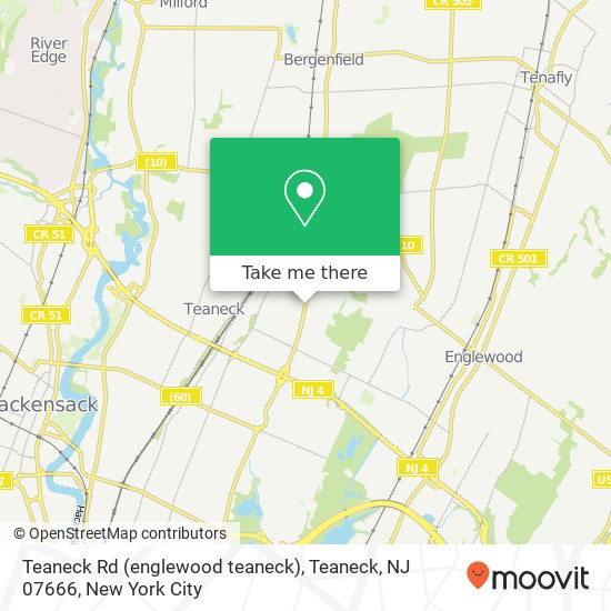 Mapa de Teaneck Rd (englewood teaneck), Teaneck, NJ 07666