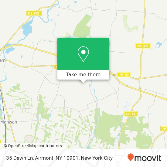 Mapa de 35 Dawn Ln, Airmont, NY 10901