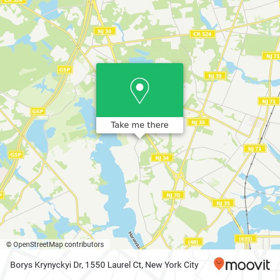 Borys Krynyckyi Dr, 1550 Laurel Ct map