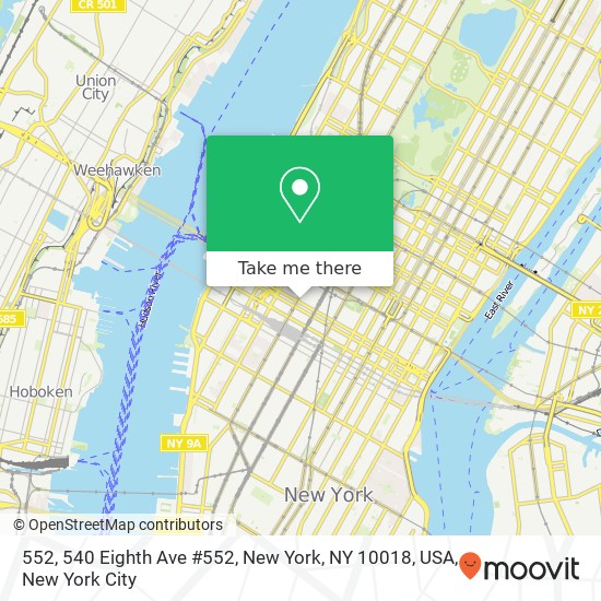 Mapa de 552, 540 Eighth Ave #552, New York, NY 10018, USA