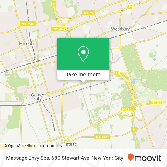 Mapa de Massage Envy Spa, 680 Stewart Ave