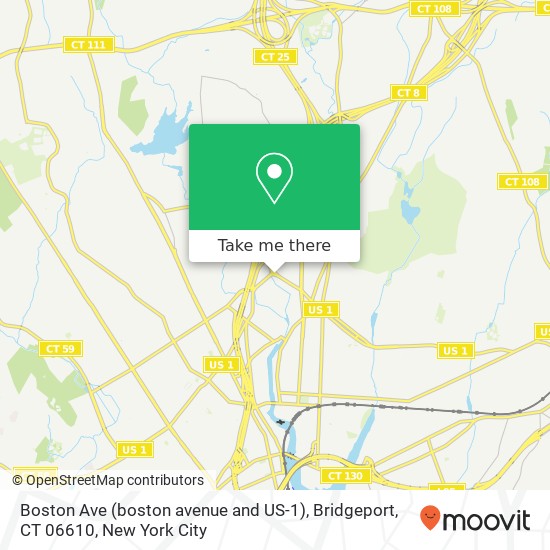 Boston Ave (boston avenue and US-1), Bridgeport, CT 06610 map
