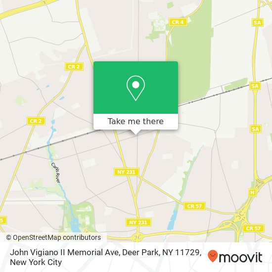 Mapa de John Vigiano II Memorial Ave, Deer Park, NY 11729